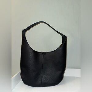 Elegant Black Leather Hobo Bag